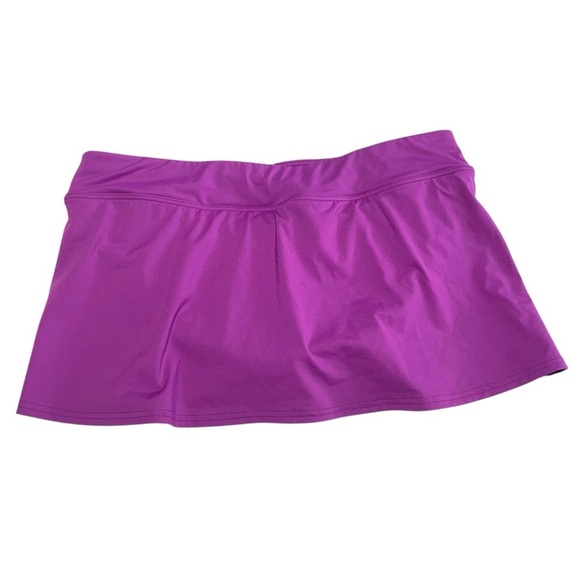 Lands' End size 8 Mini swim skirt w slit tummy control Purple 360767 - Picture 3 of 10